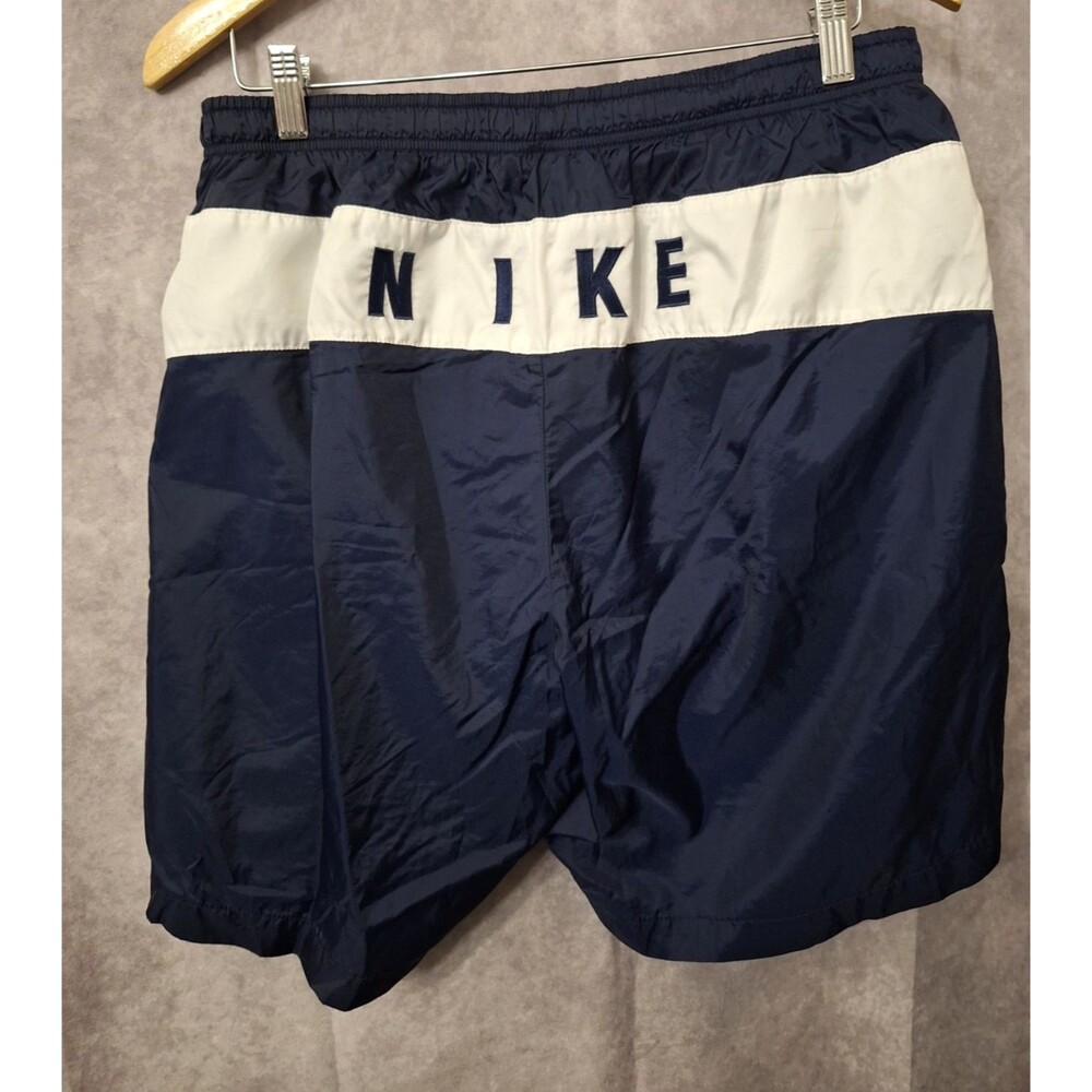 Vintage Nike Boardshorts Sz XL 90's Swim Trunks Big Logo Blue White Beach Sports